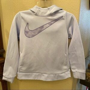 NIKE Girls Light Lavender Hoodie Sweatshirt Size Large
